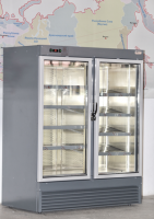 Шкаф морозильный ВВ-1500 двухдверный однокамерный /-14..-18/ внутри нерж. 