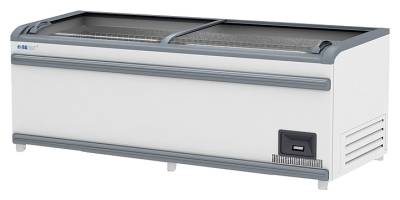 Ларь-витрина морозильная ITALFROST (CRYSPI) ЛВН 2500 (ЛБ М 2500) СП ЛТ серые верх. и ниж. бамперы